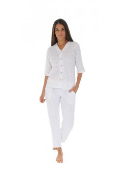 PYJAMA LONG BLANC ELEONORE