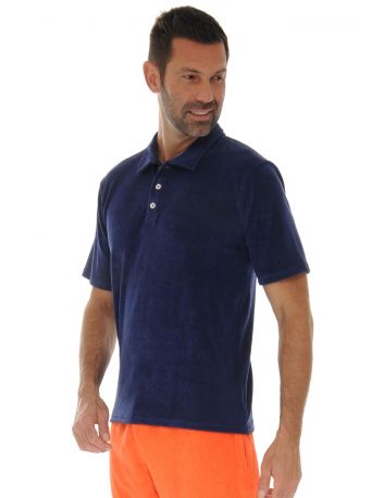 HAUT COL POLO BLEU HALDORE