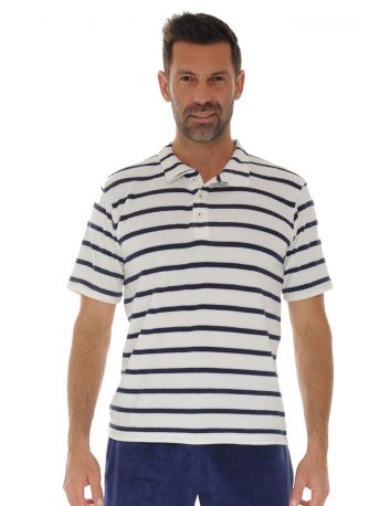 HAUT COL POLO BLEU HALDORE