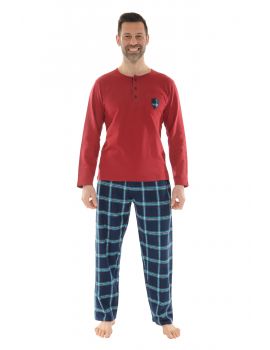 PYJAMA LONG BORDEAUX KINGSTON