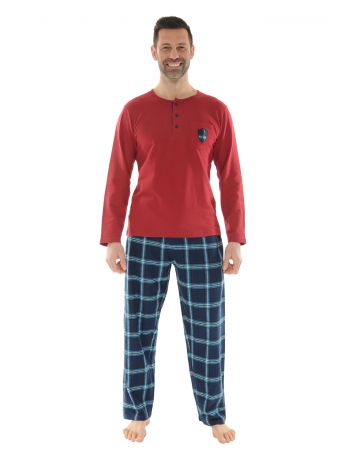 PYJAMA LONG BORDEAUX KINGSTON