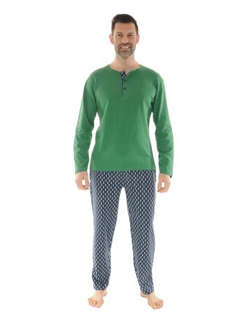 PYJAMA LONG VERT KALVIN 221392212