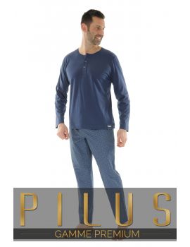 PYJAMA LONG HOMME BLEU JUDE