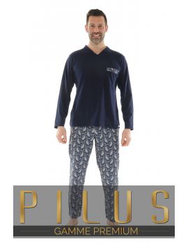 PYJAMA LONG HOMME BLEU JOCELYN