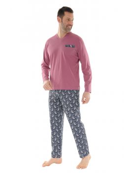 PYJAMA LONG HOMME BLEU JOCELYN