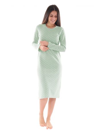 CHEMISE DE NUIT VERT LEONIE